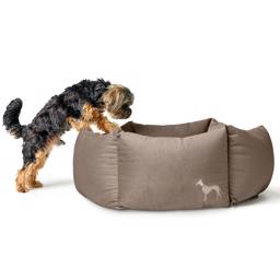 Hunter Ortopædisk Hundeseng med Høje Kanter Design Merida Taupe